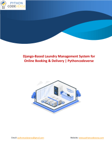 Django-Based Laundry Management System for Online Booking & Delivery | Pythoncodeverse