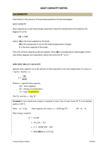 Heat Capacity & Calorimetry Physics Notes | Specific Heat & Latent Heat