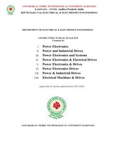 JNTU Kakinada M.Tech EEE Power Electronics Course Structure R25