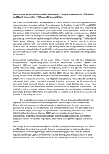 1997 Asian Financial Crisis: Institutional Vulnerabilities in Thailand & South Korea