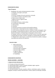 Programa de Estudos para Exame T&eacute;cnico Judicial