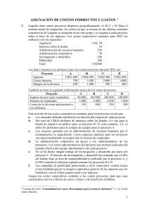 Asignaci&oacute;n de Costos Indirectos y Gastos