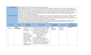 Innovative & Resilient Leadership Course Outline | Education Sector
