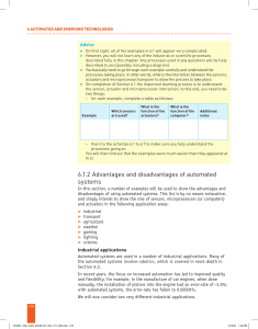 Automated Systems & Emerging Technologies: Advantages & Disadvantages