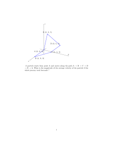 Calculate Average Velocity for Particle's 3D Path