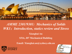 AMME 2301/9301 Mechanics of Solids Course Outline - University of Sydney