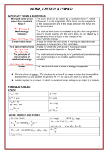 Work, Energy & Power Physics: Definitions, Formulas & Examples