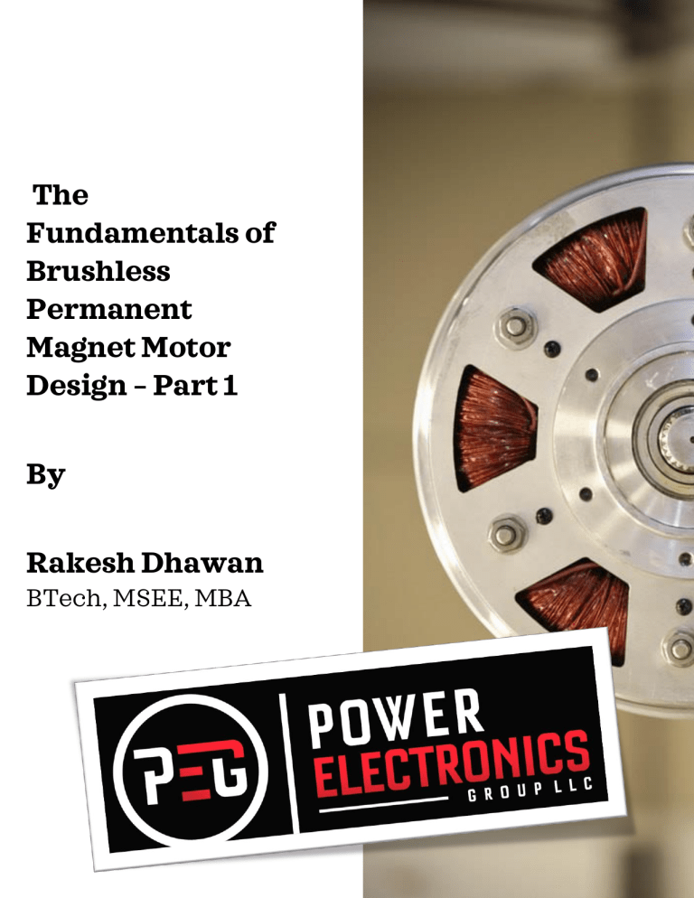 Fundamentals of Brushless Permanent Magnet Motor Design - Part 1