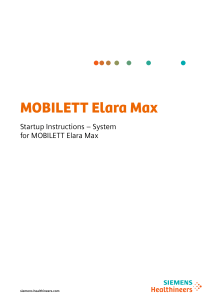 Siemens MOBILETT Elara Max System Startup & Operation Manual
