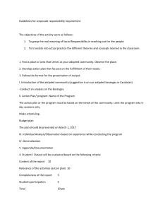 Corporate Responsibility Project Guidelines: Social Responsibility Activity