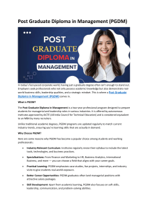 Post Graduate Diploma in Management (PGDM): Career & Program Guide