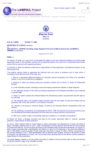 Philippines Supreme Court Resolution: Extradition Due Process Rights