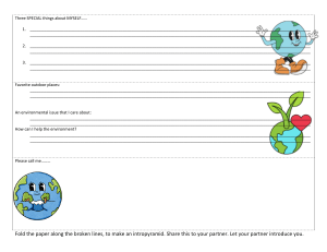 Intropyramid Activity: Self-Introduction & Environmental Awareness Worksheet