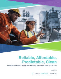 Ontario's Industrial Electricity Needs Report 2024