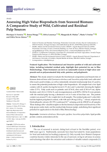 Seaweed Bioproducts: Wild, Cultivated & Residual Kelp Analysis