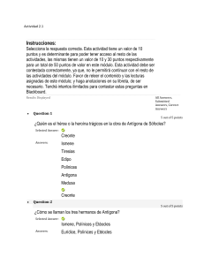 Cuestionario: Ant&iacute;gona de S&oacute;focles - H&eacute;roes tr&aacute;gicos y personajes