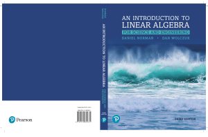Linear Algebra for Science and Engineering 3rd Ed.
