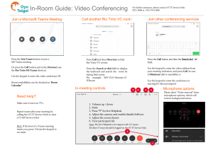 Rio Tinto Oyu Tolgoi In-Room Video Conferencing Guide