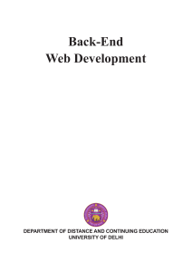Back-End Web Development: Django Coursebook | University of Delhi