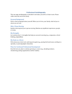 Professional Autobiography Guidelines for Future Nurses