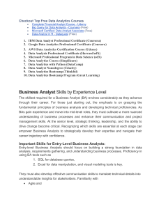 Business Analyst Skills & Top Data Analytics Courses for Career Growth