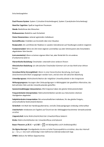 Entscheidungslehre: Schl&uuml;sselbegriffe der Entscheidungstheorie