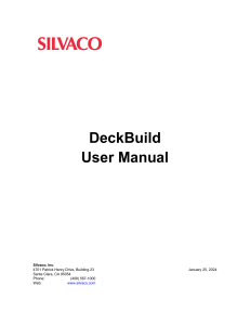 DeckBuild User Manual 2024: Silvaco TCAD/EDA Software Guide
