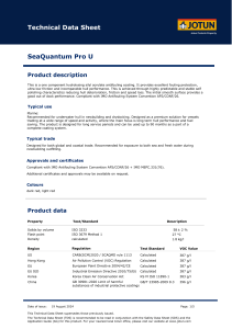 Jotun SeaQuantum Pro U Silyl Acrylate Antifouling TDS