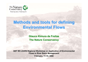 Methods & Tools for Defining Environmental Flows | Water Management