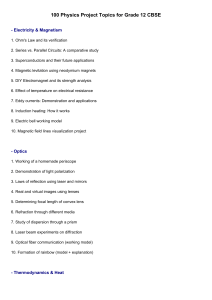 100 Physics Project Topics for Grade 12 CBSE Students