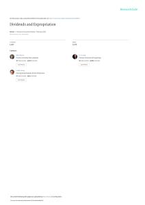 Dividends and Expropriation: Corporate Governance in Asia & Europe