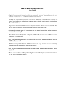 FIN 331 Banking Digital Finance Tutorial 1: Financial Institutions