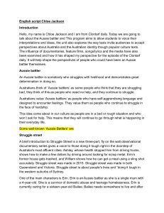 Aussie Battler: Identity, Media & Social Disadvantage Analysis