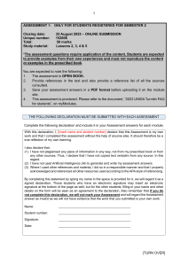 UNISA Psychology of Work Assessment 2025: Career Theories & Ethics