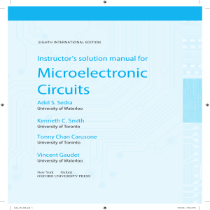 Microelectronic Circuits Instructor's Solution Manual - Sedra/Smith