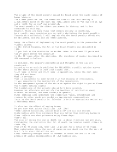 Arguments for Death Penalty: Crime Prevention, Retribution, Tax Savings