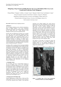 Mitigating Landslide Hazard: 105 Mahiao, Leyte Geothermal Field