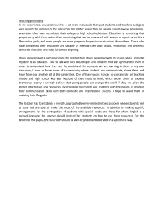 Teaching Philosophy: Building Community & Empowering Students