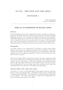 Web as an Extension of Human Mind: Hypertext & Cognition