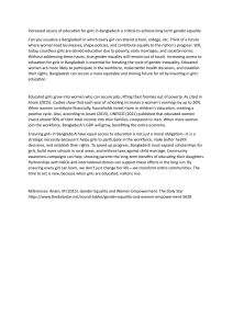 Girls' Education in Bangladesh: Key to Gender Equality & National Progress