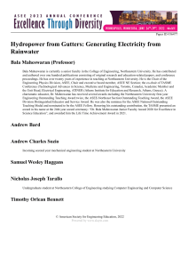 Hydropower from Gutters: Generating Electricity from Rainwater