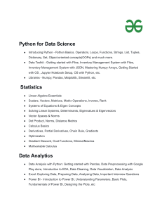 Data Science & AI Curriculum: Python, ML, DL, Generative AI