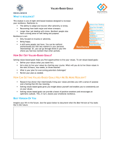 Values-Based Goals: Building Resilience & Well-being