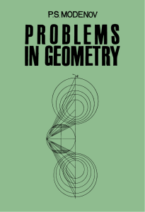 P.S. Modenov: Problems in Geometry - Vector Algebra, Complex Numbers