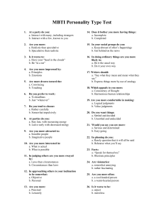 MBTI Personality Type Test: Discover Your Personality Profile