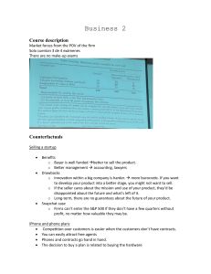 Business 2 Course Notes: Market Forces, Firm Strategy & Economics