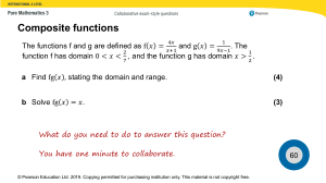 Composite Functions Exam Question: Find fg(x) & Solve fg(x)=x