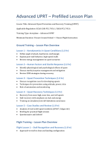 Advanced UPRT Lesson Plan: Upset Prevention & Recovery Training