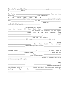 Arts Festival Program: Listening Comprehension Exercise
