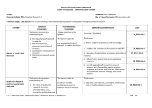 Practical Research 1 Curriculum Guide - K to 12 Senior High School